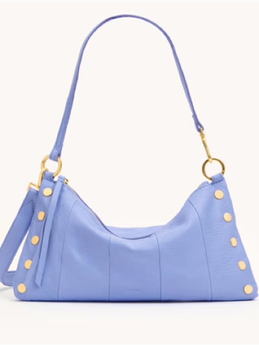 Kyle | Waterline​/​Brushed Gold | Med Leather Shoulder Bag with Gold Accents